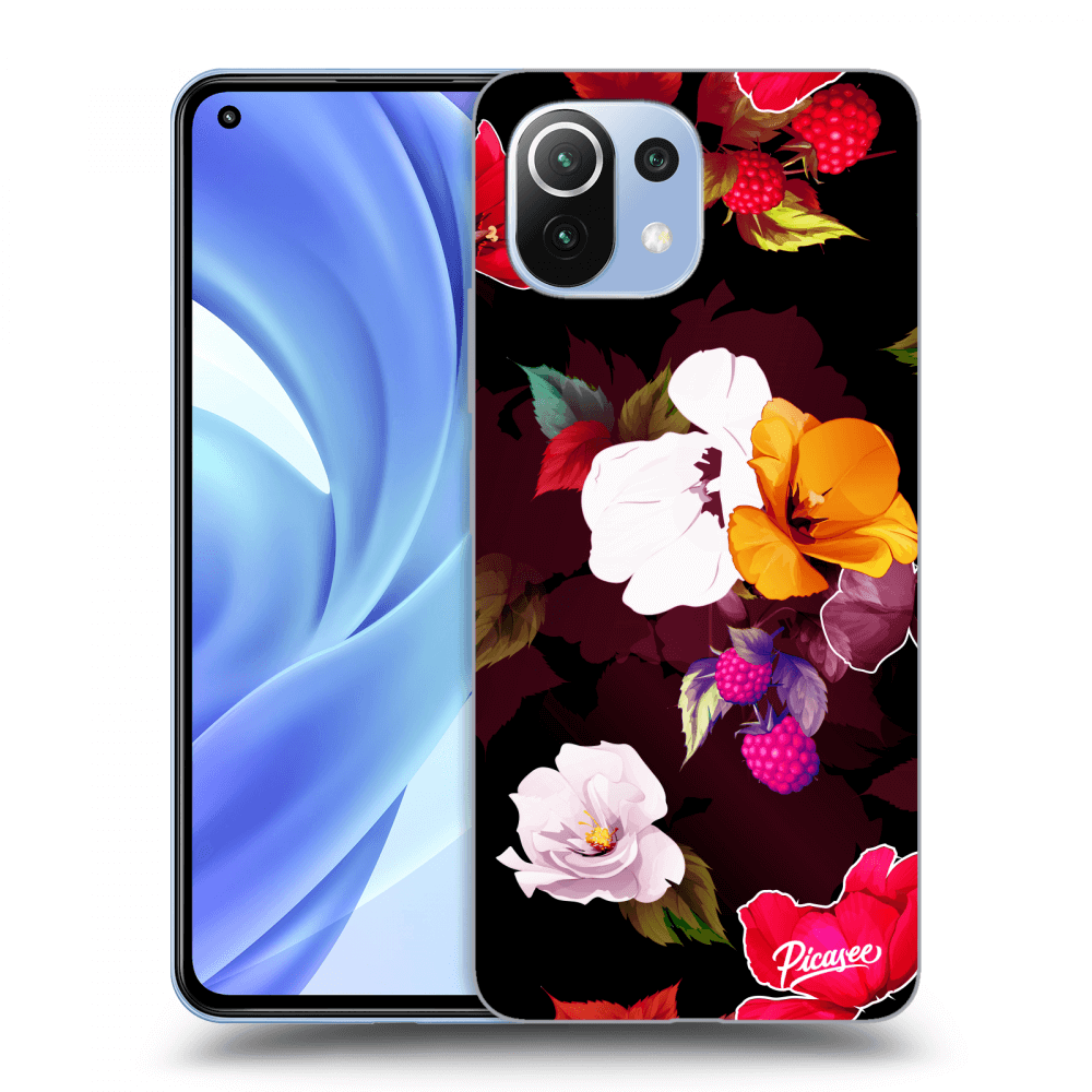 Picasee átlátszó szilikon tok az alábbi mobiltelefonokra Xiaomi Mi 11 - Flowers and Berries