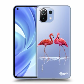 Picasee átlátszó szilikon tok az alábbi mobiltelefonokra Xiaomi Mi 11 - Flamingos couple