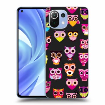 Picasee fekete szilikon tok az alábbi mobiltelefonokra Xiaomi Mi 11 - Owls