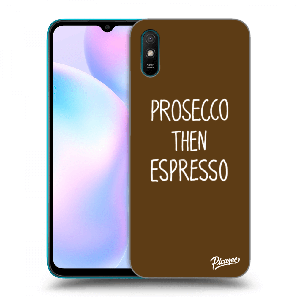 Picasee fekete szilikon tok az alábbi mobiltelefonokra Xiaomi Redmi 9AT - Prosecco then espresso