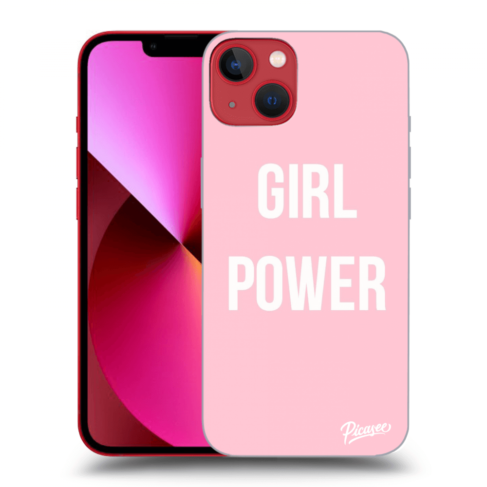 Picasee fekete szilikon tok az alábbi mobiltelefonokra Apple iPhone 13 - Girl power