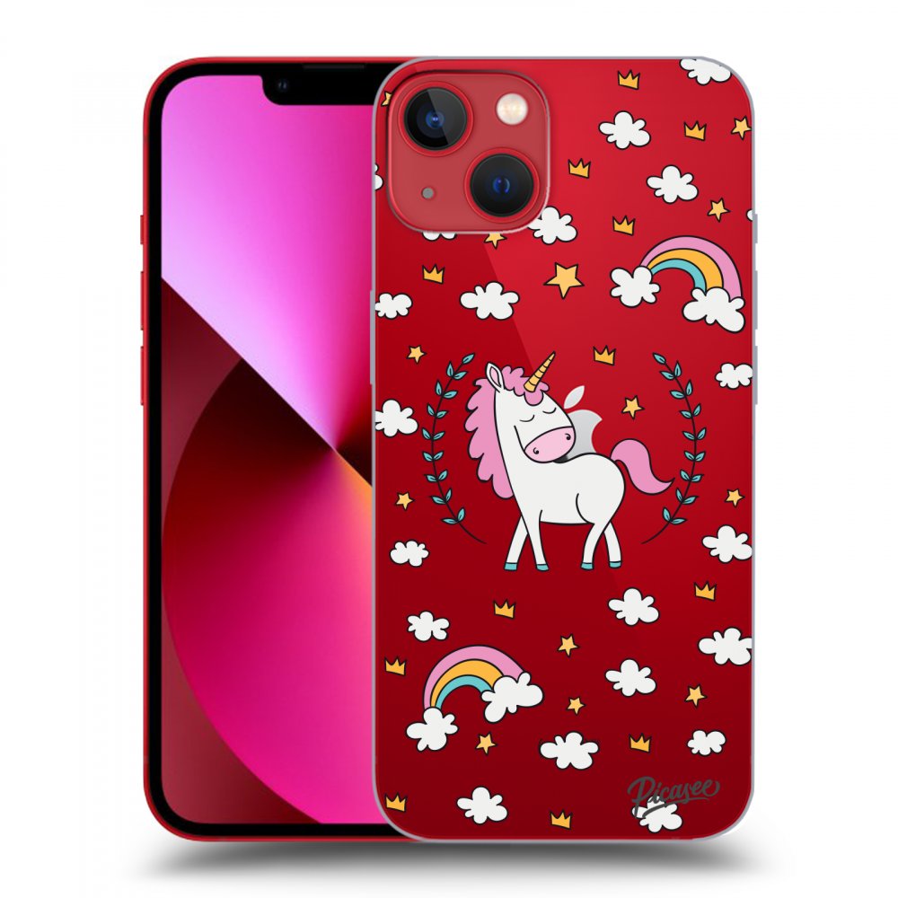 Picasee átlátszó szilikon tok az alábbi mobiltelefonokra Apple iPhone 13 - Unicorn star heaven