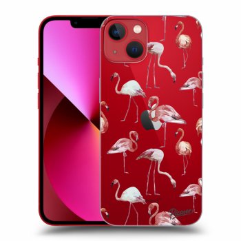 Picasee átlátszó szilikon tok az alábbi mobiltelefonokra Apple iPhone 13 - Flamingos