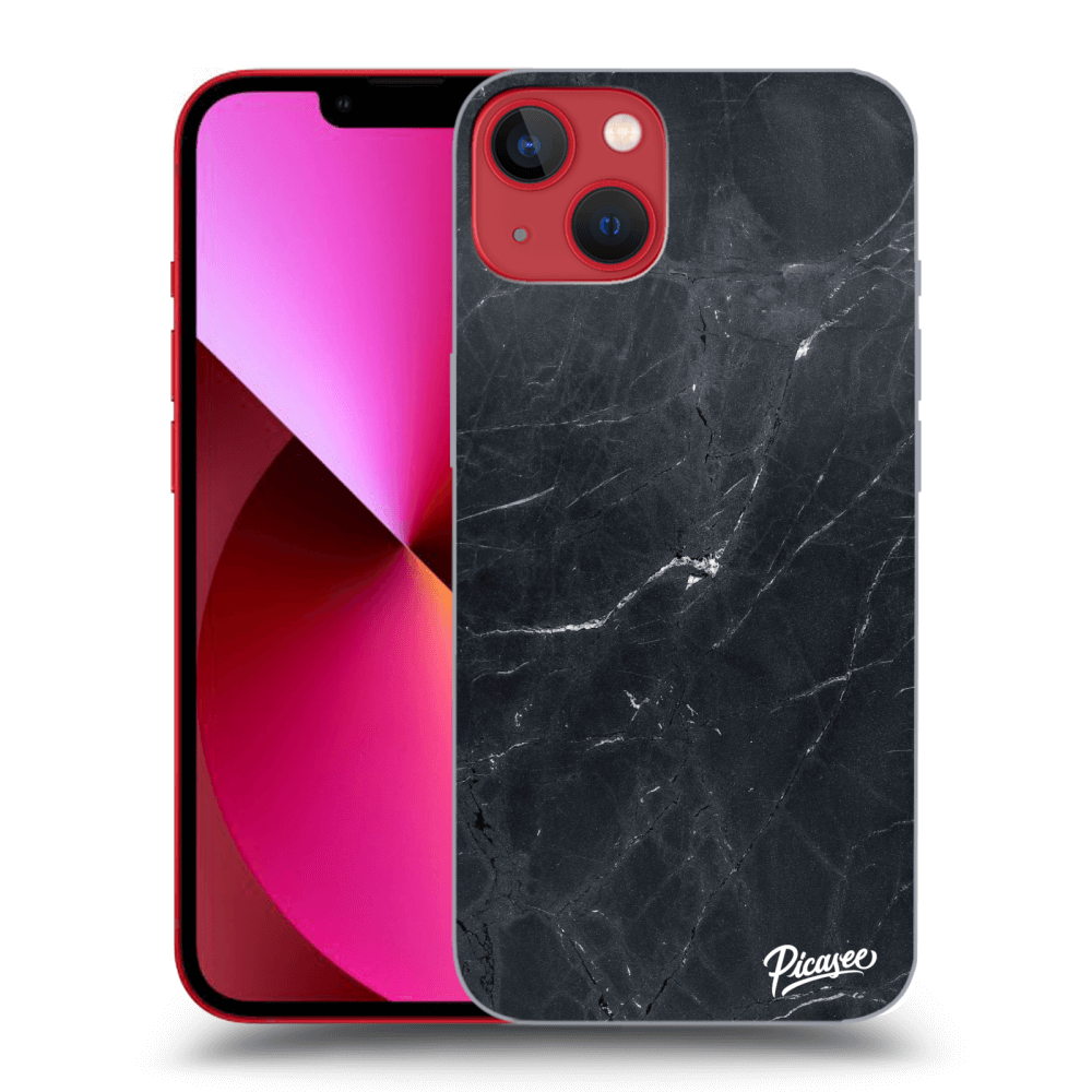 Picasee átlátszó szilikon tok az alábbi mobiltelefonokra Apple iPhone 13 - Black marble
