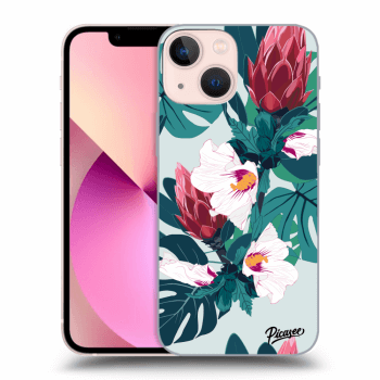 Picasee fekete szilikon tok az alábbi mobiltelefonokra Apple iPhone 13 mini - Rhododendron