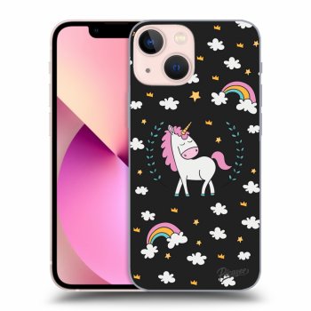 Picasee fekete szilikon tok az alábbi mobiltelefonokra Apple iPhone 13 mini - Unicorn star heaven