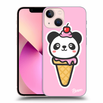 Picasee fekete szilikon tok az alábbi mobiltelefonokra Apple iPhone 13 mini - Ice Cream Panda