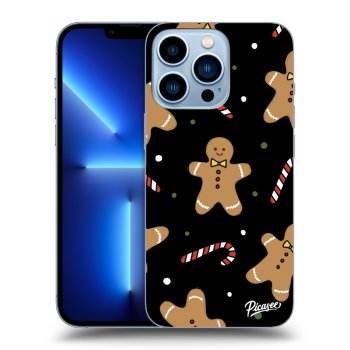 Picasee fekete szilikon tok az alábbi mobiltelefonokra Apple iPhone 13 Pro - Gingerbread