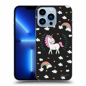 Picasee fekete szilikon tok az alábbi mobiltelefonokra Apple iPhone 13 Pro - Unicorn star heaven