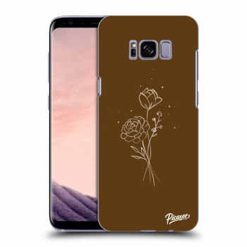Tok az alábbi mobiltelefonokra Samsung Galaxy S8+ G955F - Brown flowers