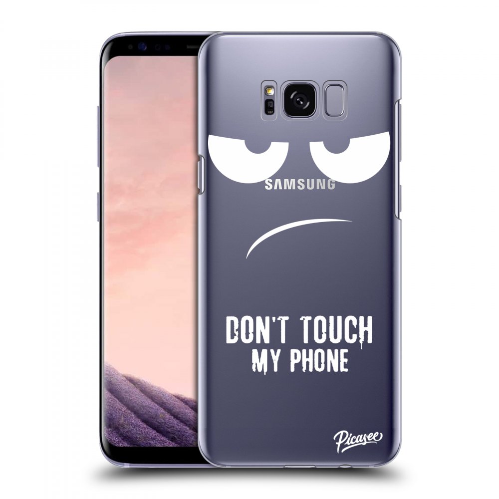 Picasee átlátszó szilikon tok az alábbi mobiltelefonokra Samsung Galaxy S8+ G955F - Don't Touch My Phone