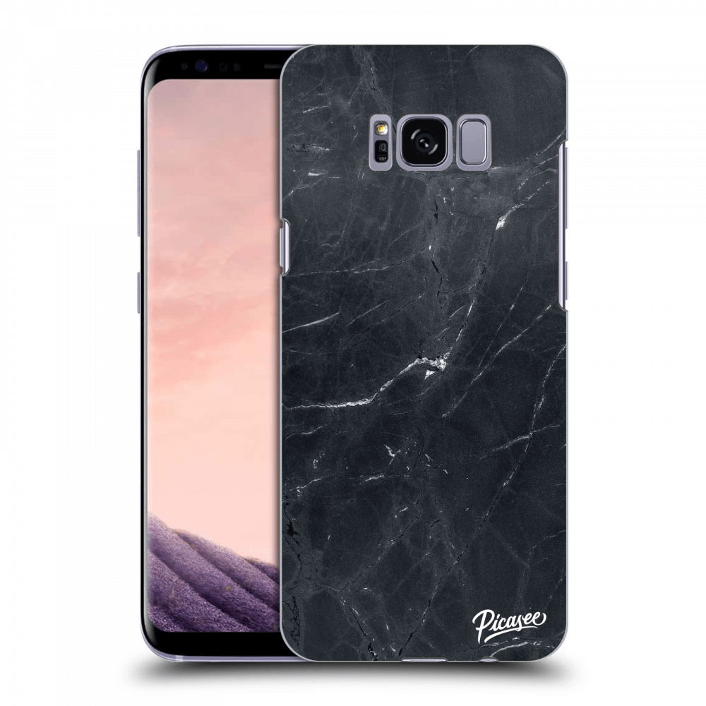 Picasee átlátszó szilikon tok az alábbi mobiltelefonokra Samsung Galaxy S8+ G955F - Black marble
