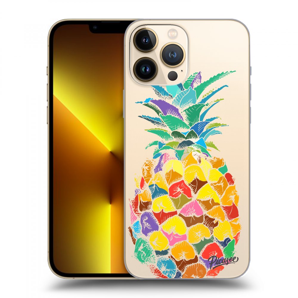 Picasee átlátszó szilikon tok az alábbi mobiltelefonokra Apple iPhone 13 Pro Max - Pineapple