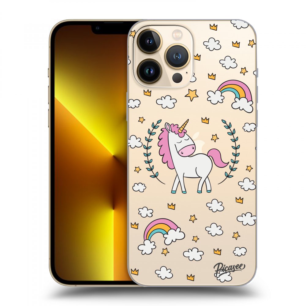 Picasee átlátszó szilikon tok az alábbi mobiltelefonokra Apple iPhone 13 Pro Max - Unicorn star heaven