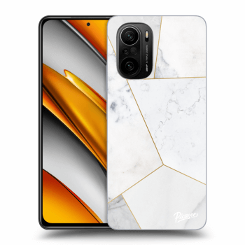 Szilikon tok erre a típusra Xiaomi Poco F3 - White tile