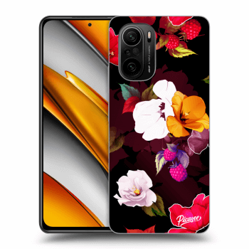 Picasee átlátszó szilikon tok az alábbi mobiltelefonokra Xiaomi Poco F3 - Flowers and Berries