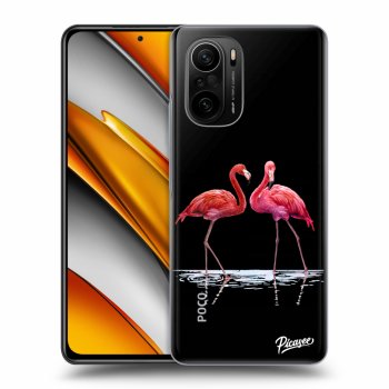 Picasee átlátszó szilikon tok az alábbi mobiltelefonokra Xiaomi Poco F3 - Flamingos couple