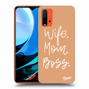 Picasee átlátszó szilikon tok az alábbi mobiltelefonokra Xiaomi Redmi 9T - Boss Mama