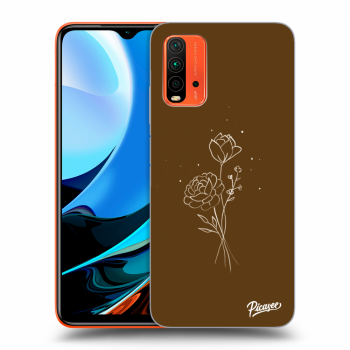 Picasee ULTIMATE CASE Xiaomi Redmi 9T - készülékre - Brown flowers