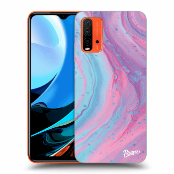 Szilikon tok erre a típusra Xiaomi Redmi 9T - Pink liquid