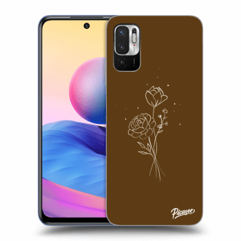 Szilikon tok erre a típusra Xiaomi Redmi Note 10 5G - Brown flowers