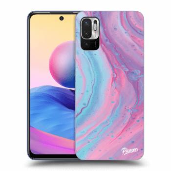 Szilikon tok erre a típusra Xiaomi Redmi Note 10 5G - Pink liquid