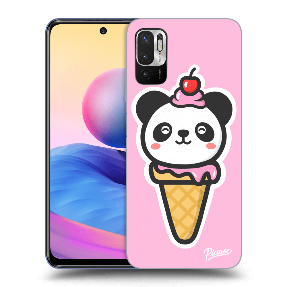 Picasee átlátszó szilikon tok az alábbi mobiltelefonokra Xiaomi Redmi Note 10 5G - Ice Cream Panda