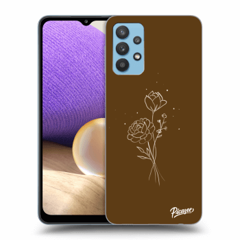 Szilikon tok erre a típusra Samsung Galaxy A32 4G SM-A325F - Brown flowers