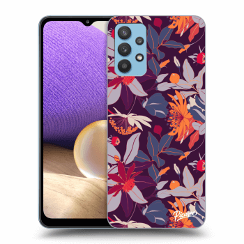 Szilikon tok erre a típusra Samsung Galaxy A32 4G SM-A325F - Purple Leaf