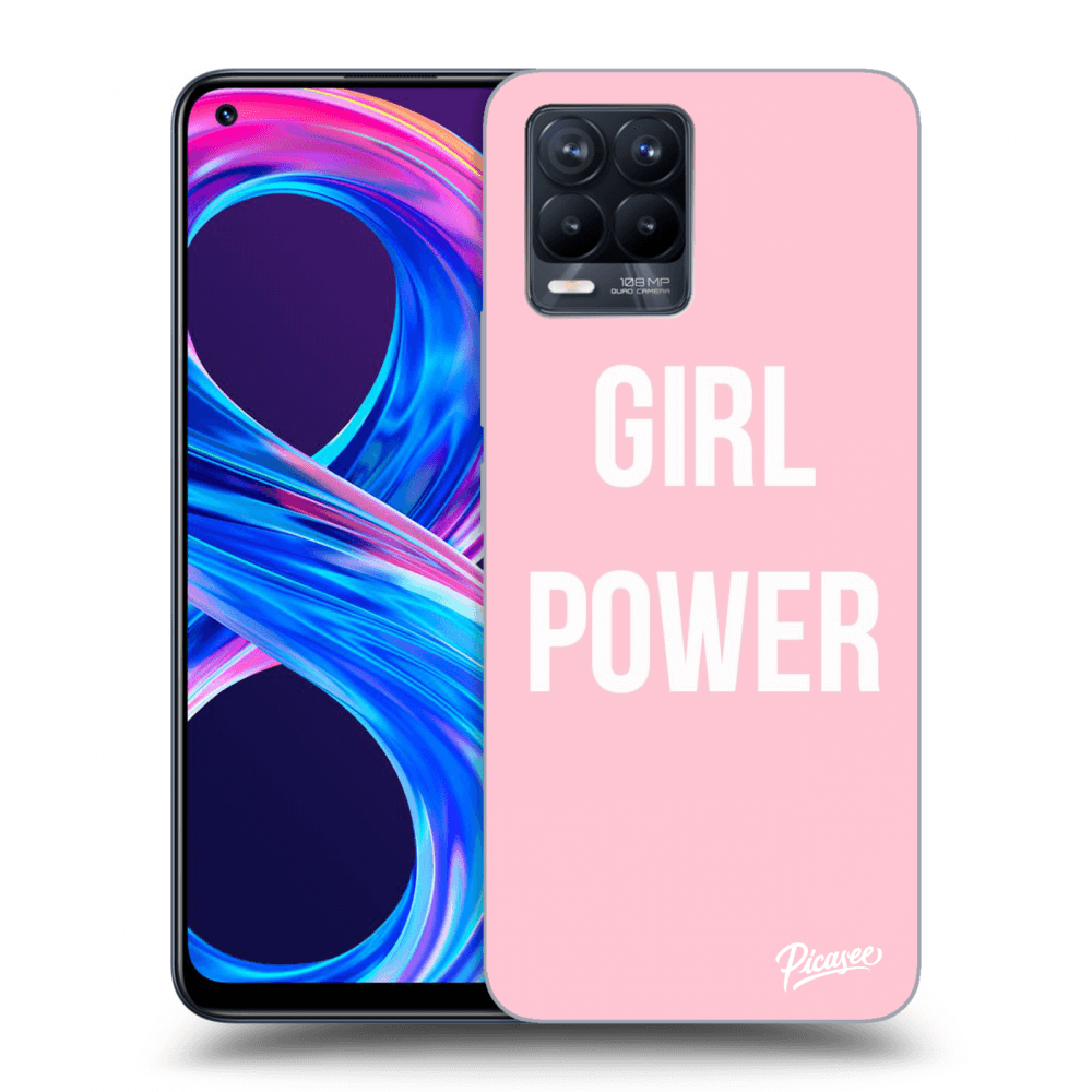 Picasee átlátszó szilikon tok az alábbi mobiltelefonokra Realme 8 Pro - Girl power