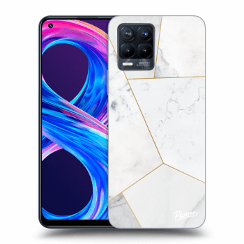 Szilikon tok erre a típusra Realme 8 Pro - White tile