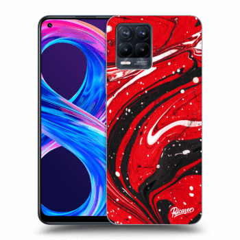 Szilikon tok erre a típusra Realme 8 Pro - Red black