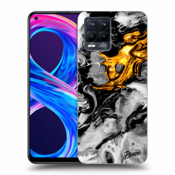 Szilikon tok erre a típusra Realme 8 Pro - Black Gold 2