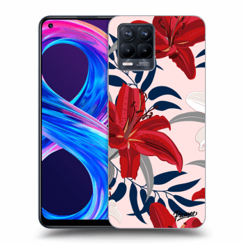 Szilikon tok erre a típusra Realme 8 Pro - Red Lily