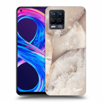 Szilikon tok erre a típusra Realme 8 Pro - Cream marble