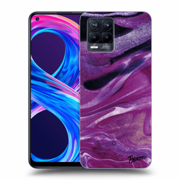 Szilikon tok erre a típusra Realme 8 Pro - Purple glitter