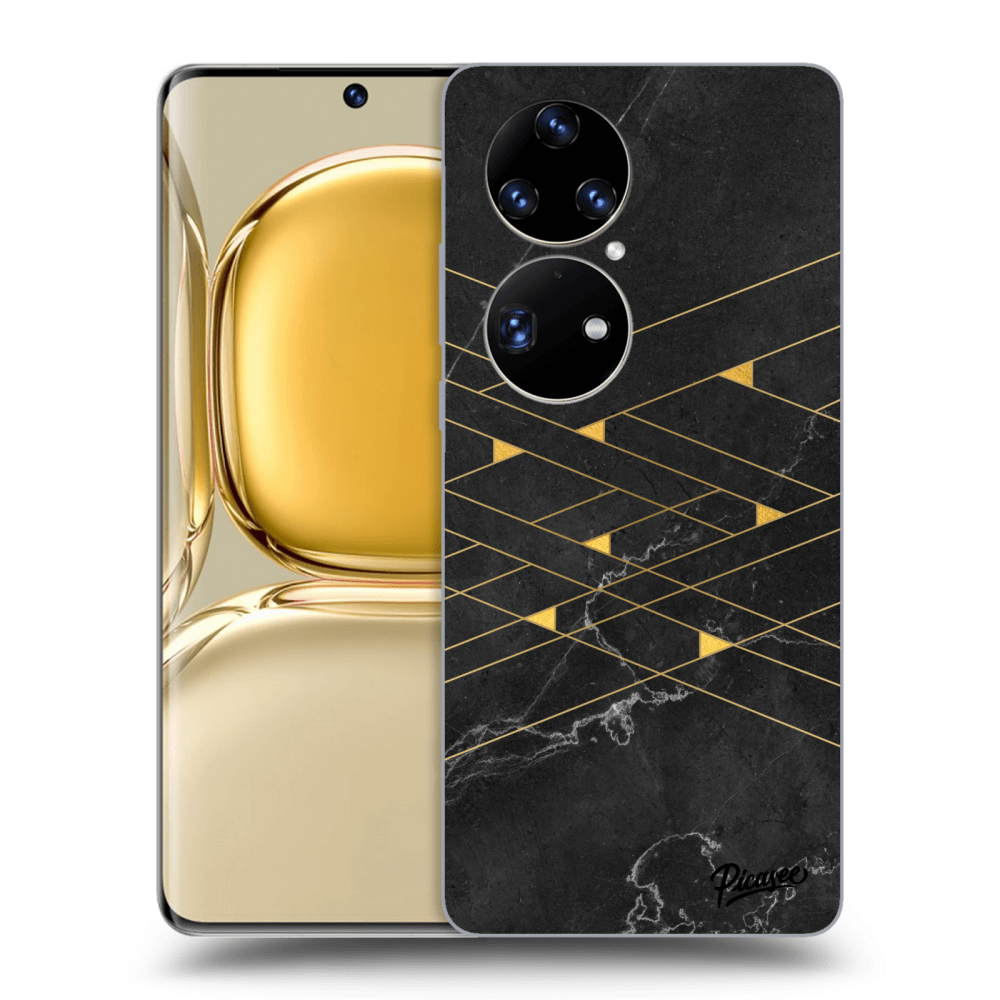 Picasee átlátszó szilikon tok az alábbi mobiltelefonokra Huawei P50 - Gold Minimal