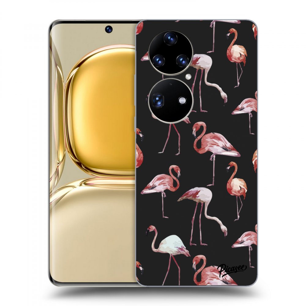 Picasee fekete szilikon tok az alábbi mobiltelefonokra Huawei P50 - Flamingos