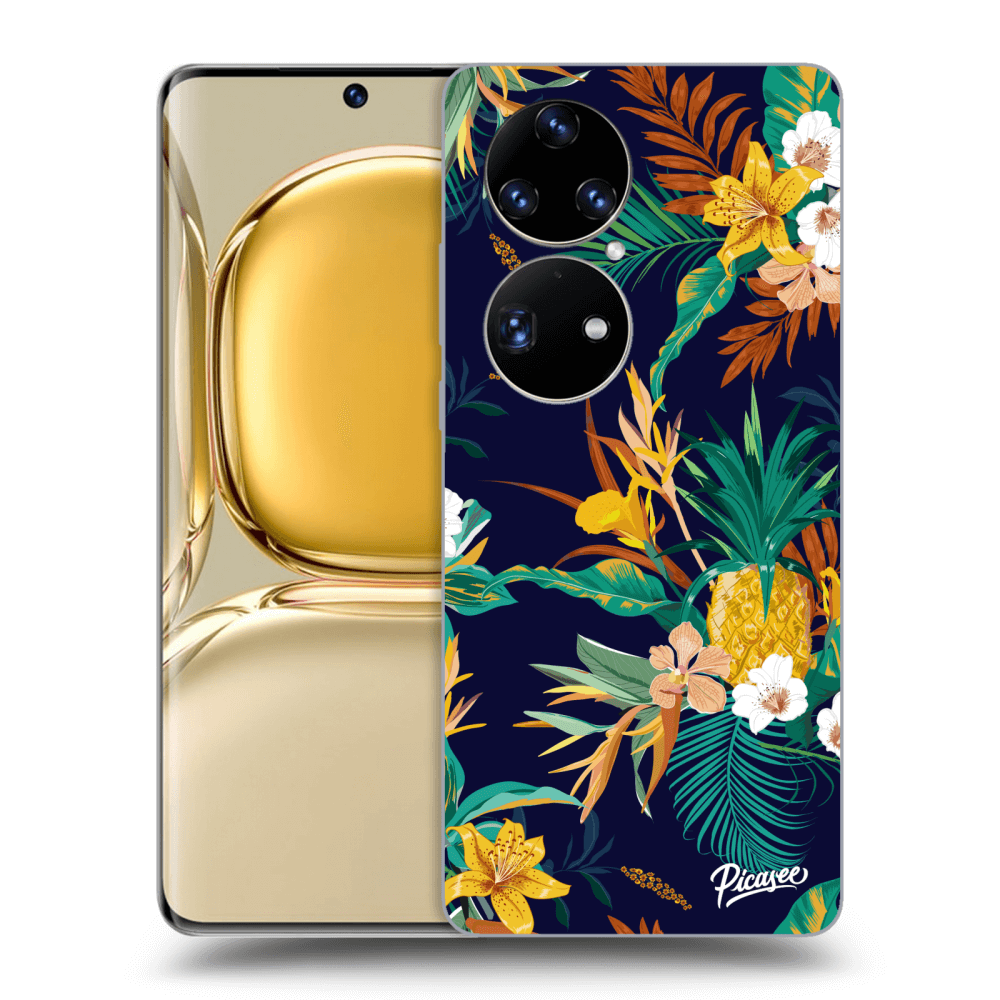 Picasee fekete szilikon tok az alábbi mobiltelefonokra Huawei P50 - Pineapple Color