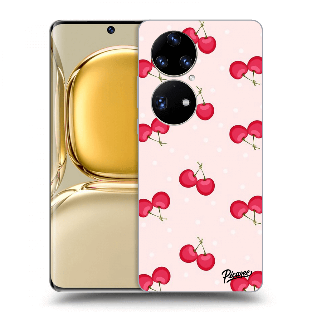 Picasee fekete szilikon tok az alábbi mobiltelefonokra Huawei P50 - Cherries