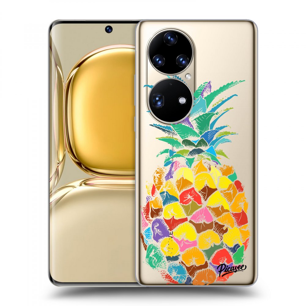 Picasee átlátszó szilikon tok az alábbi mobiltelefonokra Huawei P50 - Pineapple