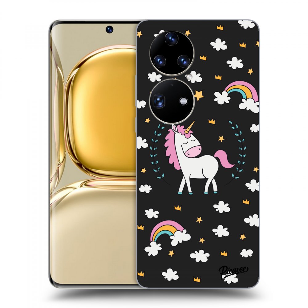 Picasee fekete szilikon tok az alábbi mobiltelefonokra Huawei P50 - Unicorn star heaven