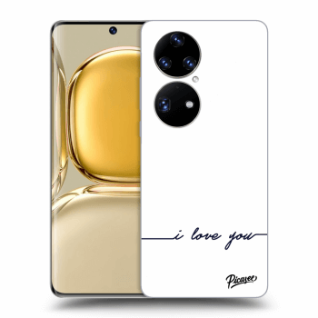 Picasee átlátszó szilikon tok az alábbi mobiltelefonokra Huawei P50 - I love you