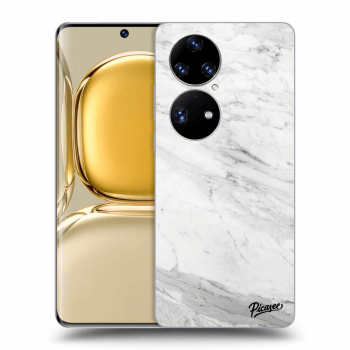 Picasee átlátszó szilikon tok az alábbi mobiltelefonokra Huawei P50 - White marble