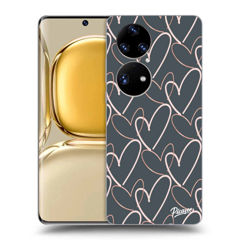 Picasee átlátszó szilikon tok az alábbi mobiltelefonokra Huawei P50 - Lots of love