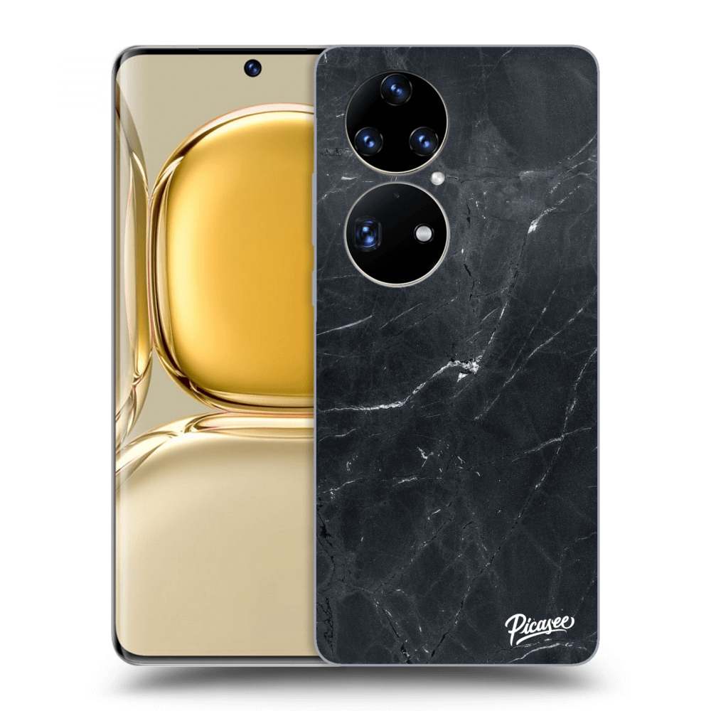 Picasee fekete szilikon tok az alábbi mobiltelefonokra Huawei P50 - Black marble