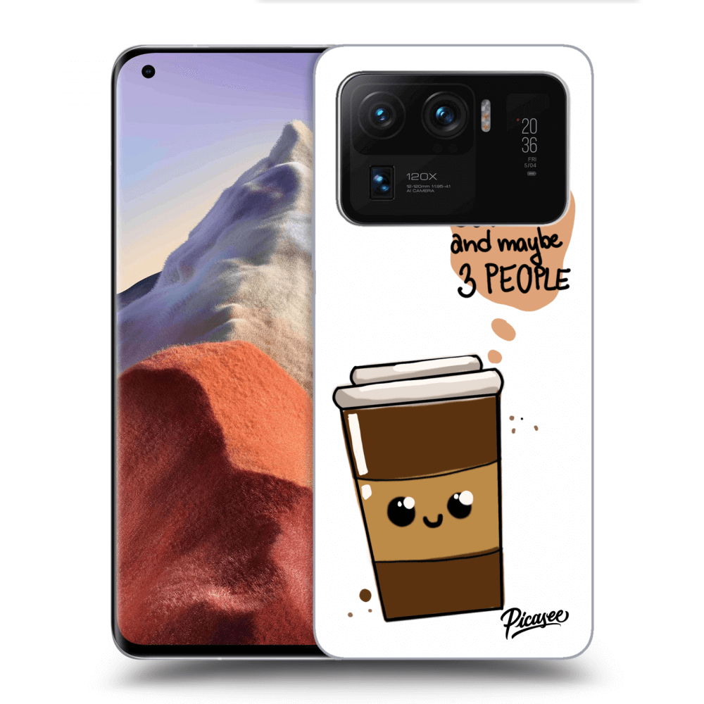 Picasee fekete szilikon tok az alábbi mobiltelefonokra Xiaomi Mi 11 Ultra - Cute coffee