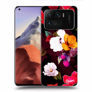 Picasee átlátszó szilikon tok az alábbi mobiltelefonokra Xiaomi Mi 11 Ultra - Flowers and Berries