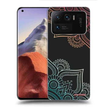 Picasee fekete szilikon tok az alábbi mobiltelefonokra Xiaomi Mi 11 Ultra - Flowers pattern