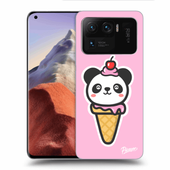 Picasee fekete szilikon tok az alábbi mobiltelefonokra Xiaomi Mi 11 Ultra - Ice Cream Panda